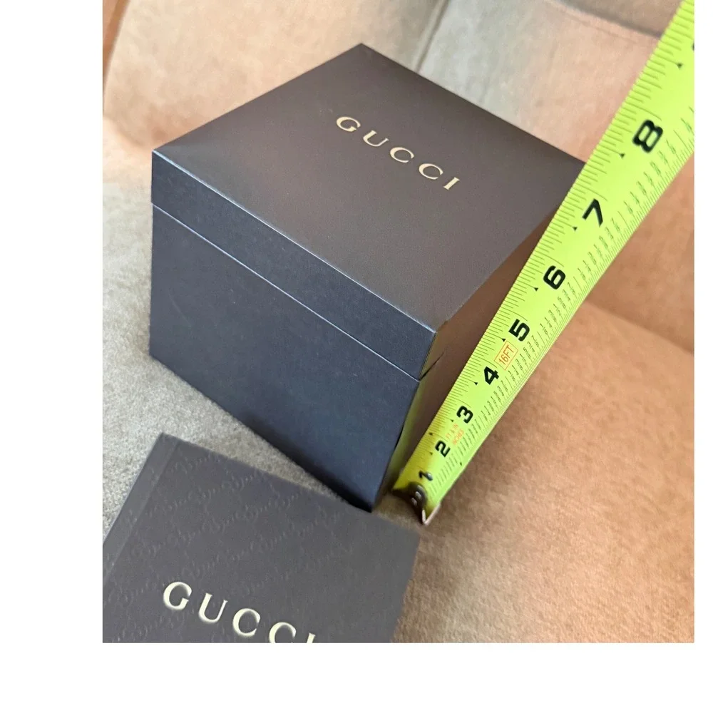 Gucci Brown Watch Presentation Box Empty with Pillow/Care Booklet Accessory Set